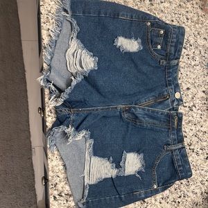 Never worn SHEIN blue jean shorts size Large.